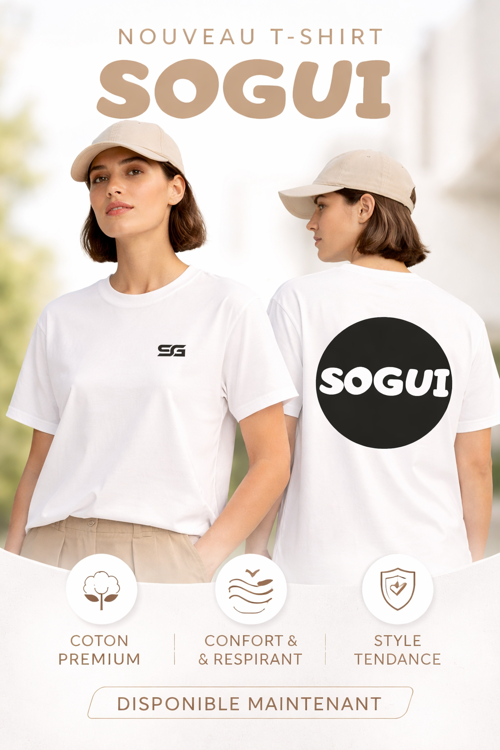 T-shirt Blanc - SG - SoGui