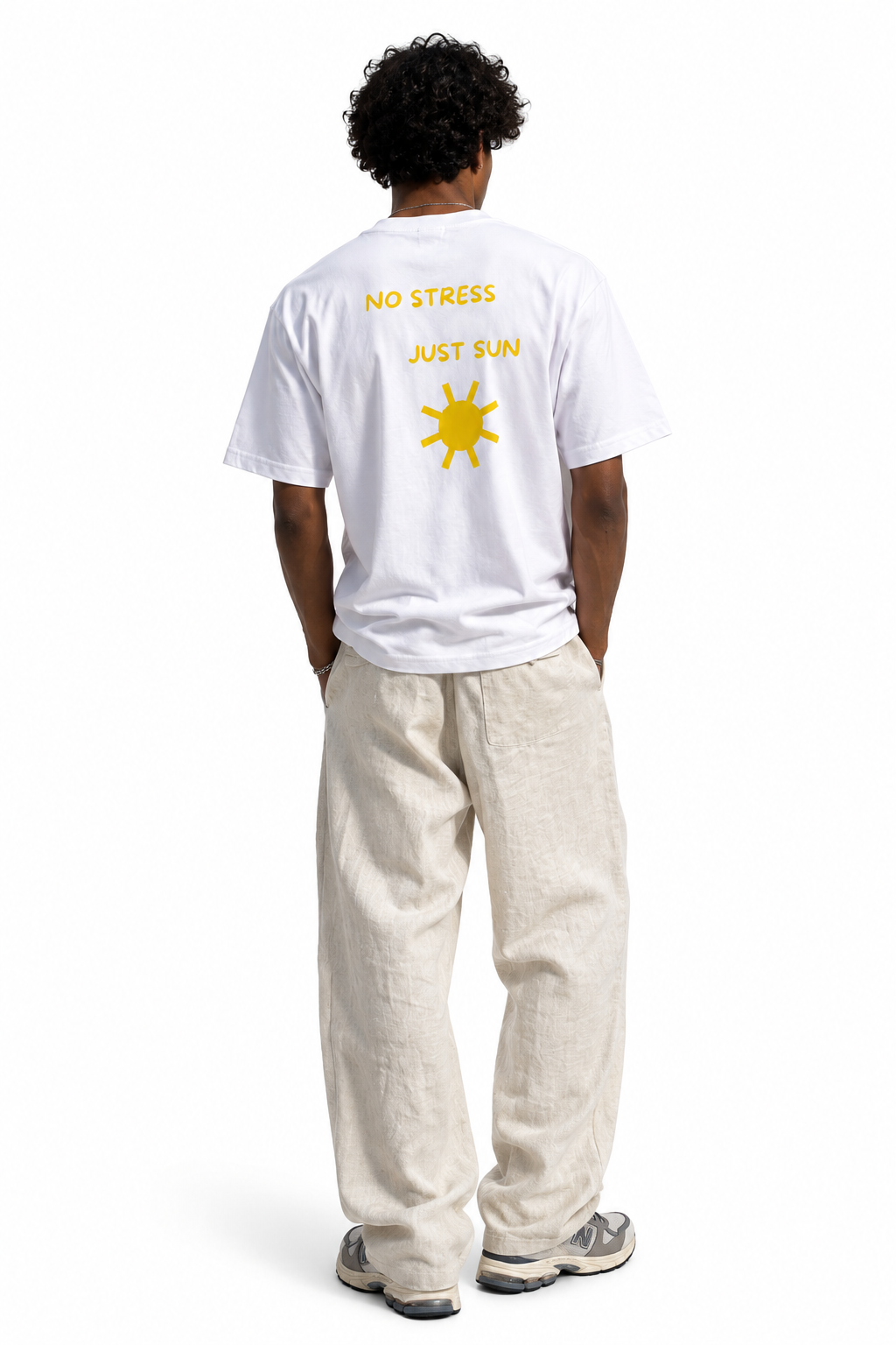 T-shirt Blanc - SG - No Stress Just Sun