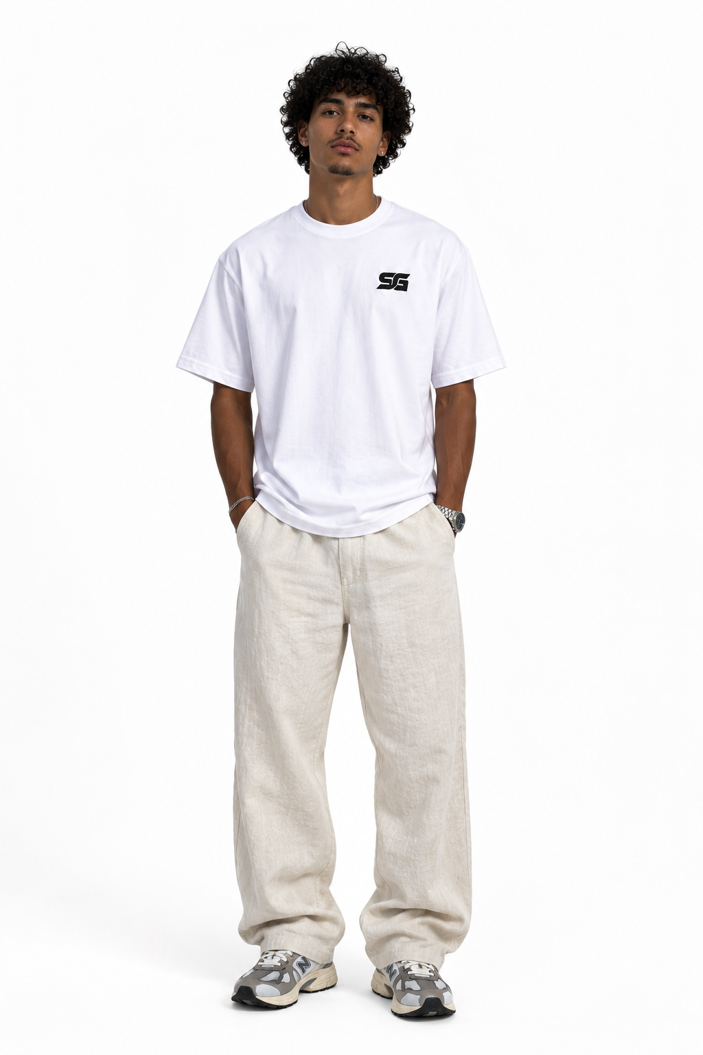 T-shirt Blanc - SG - No Stress Just Sun